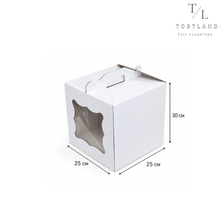 Гофрова коробка для торта 25×25×30 см