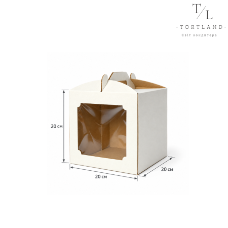 Гофрована коробка для тортів 20×20×20 см