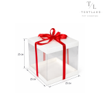 Коробка для торта з прозорими стінками 25*25*25 см