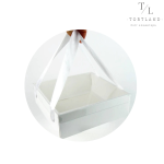 Коробка біла  21×21×7 см з ручками