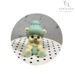 Шоколадна фігурка "Ведмедик малюк Білий-блакитний"