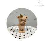 Шоколадна фігурка "Ведмедик свічка3 беж"