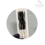 Набір свічок хвилясті 15 см, 12 шт чорні в золоті крапочки