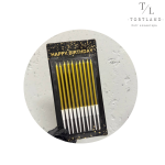 Набір свічок 14 см металік, 10 шт золото