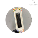 Набір свічок з крапельками чорні з золотими 12.5 см, 6 шт