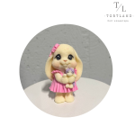 Шоколадна фігурка "Зайка біла з єдинорожком"