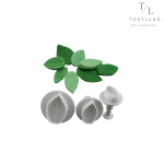 Кондитерський плунжер "Листя троянди міні 3 шт"