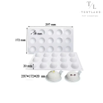 Силіконова форма "Півсфера 15 шт"