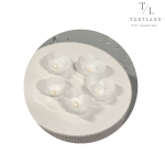 Вафельні квіти з перлиною d-4.5 см, 5 шт