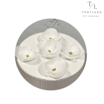 Вафельні квіти "Фіалка біла" d-6 см, 5 шт