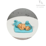 Цукрова прикраса "Малюк-Зайчик" блакитний