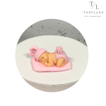 Цукрова прикраса "Малюк-Зайчик" рожевий