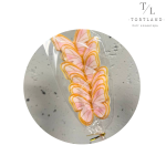 Набір вафельних метеликів рожеві зі золотом, 7 шт.