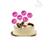 Набір "Диско кулі рожеві 3 см" 6 шт