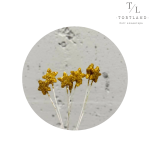 Зірочки на дротику глітер золото, 7 шт