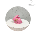 Шоколадна фігурка "Зайка силует рожевий"