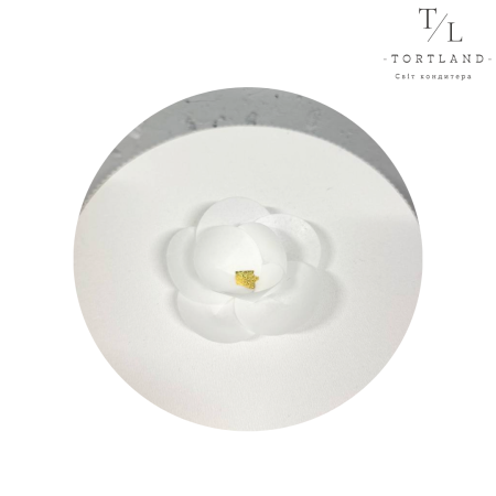 Вафельна квітка "Магнолія зі золотом d-7 см", 1 шт