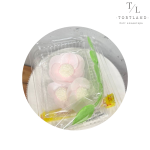 Набір ваф. декору "Квіти з листочками рожеві з зеленим"