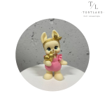 Шоколадна фігурка "Лапуля 1 біло-рожева"