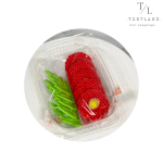 Набір цукрових прикрас "Жоржина моно червона", 10 елементів