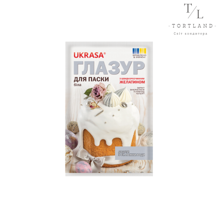 Глазур для паски желатинова біла, 100 г