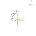 Акриловий топер "One" золото №190