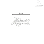 Акриловий топер 8 см срібло №216