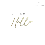 Акриловий топер золото "Hello" №295