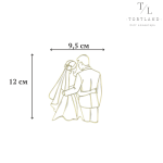 Акриловий топер "Силует наречені" золото №302