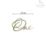 Акриловий топер золото "One" №298