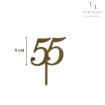 Цифри-топер золото акрил - 55