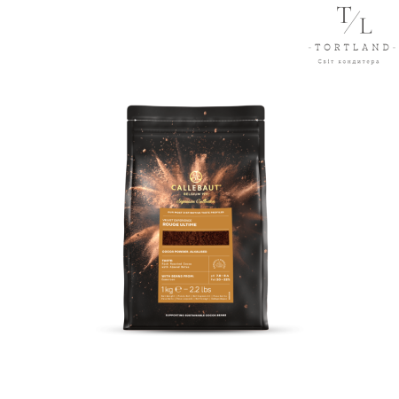 Какао-порошок "Velvet Rouge Ultime" Callebaut 20-22%,  1 кг
